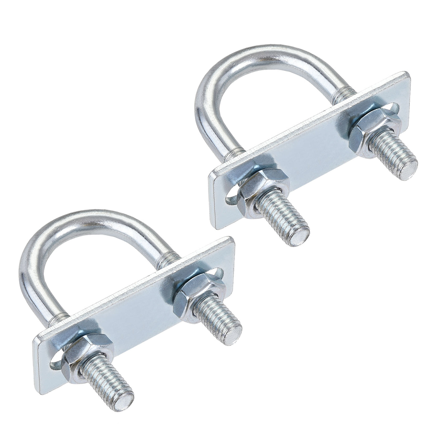 Harfington Round U-Bolt 27mm Inner Width 59mm Length Steel M8 with Nut Plate 2 Sets