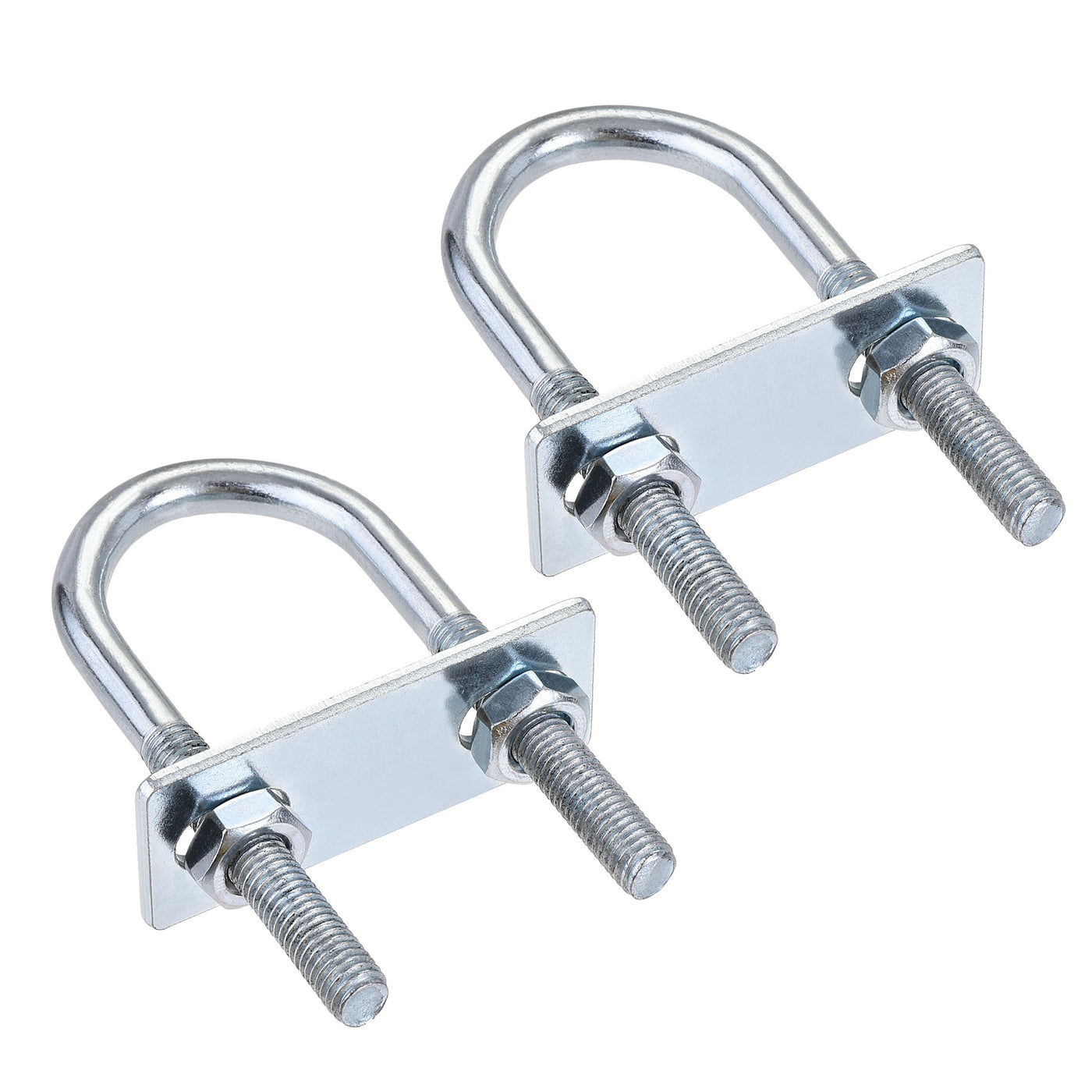 Harfington Round U-Bolt 31mm Inner Width 90mm Length Steel M8 with Nut Plate 2 Set