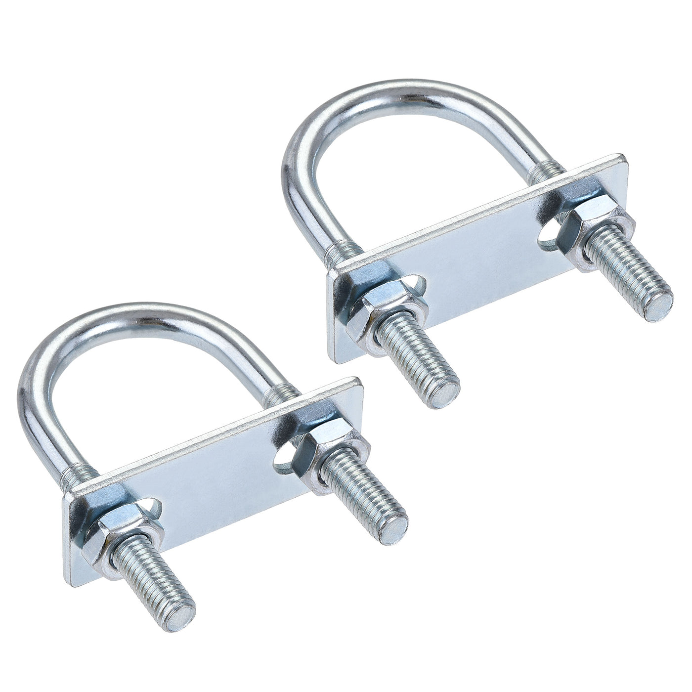 Harfington Round U-Bolt 35mm Inner Width 75mm Length Steel M8 with Nut Plate 2 Sets