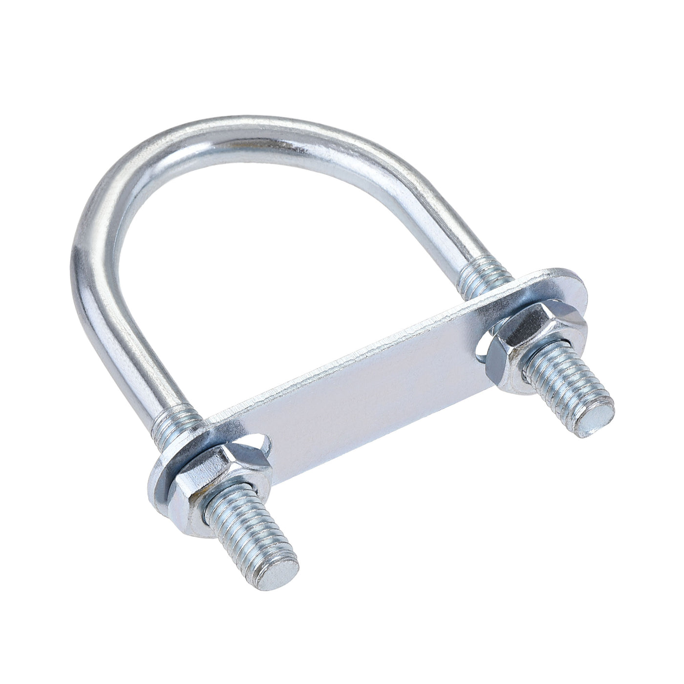 Harfington Round U-Bolt 42mm Inner Width 75mm Length Steel M8 with Nut Plate 1 Set