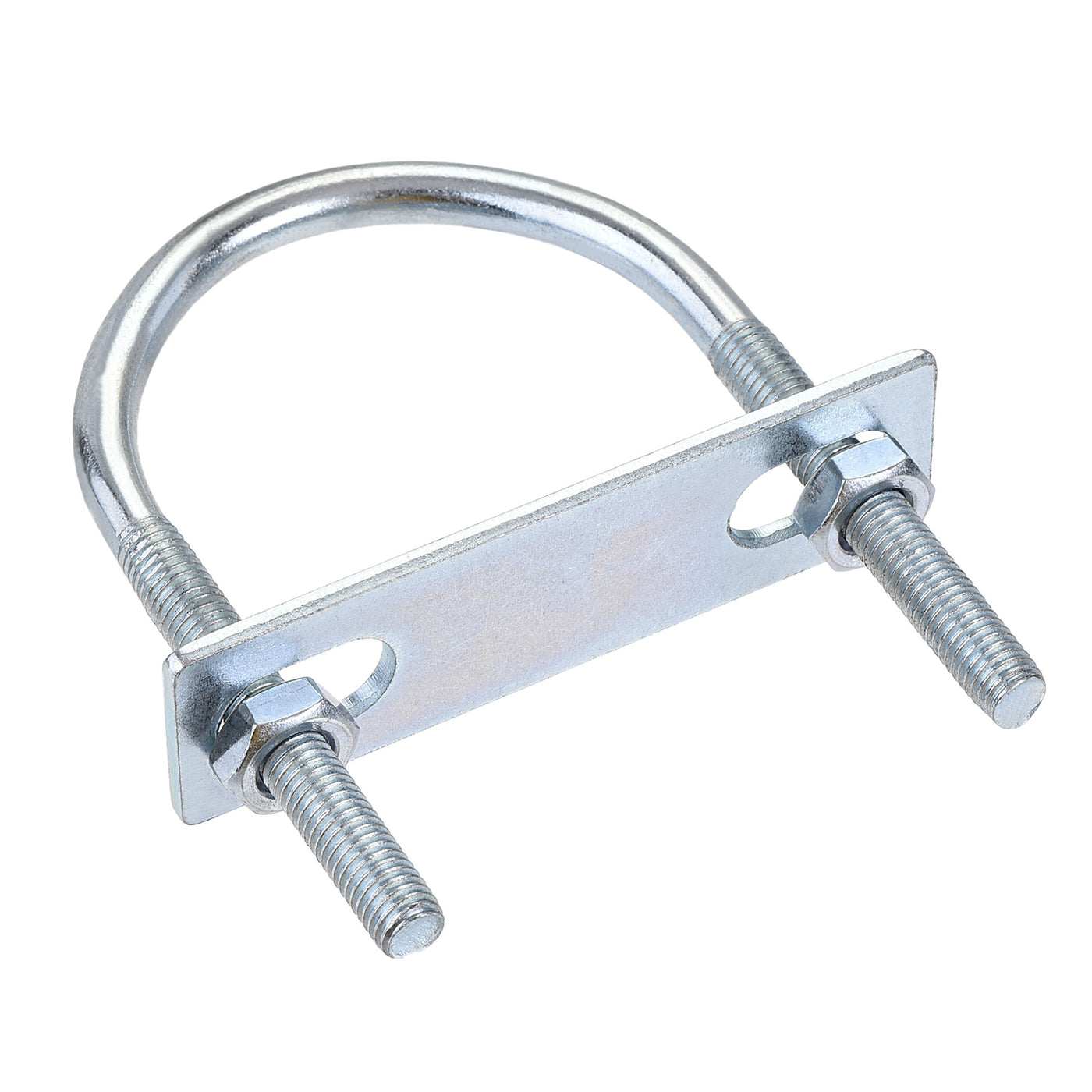 Harfington Round U-Bolt 60mm Inner Width 100mm Length Steel M8 with Nut Plate 1 Set