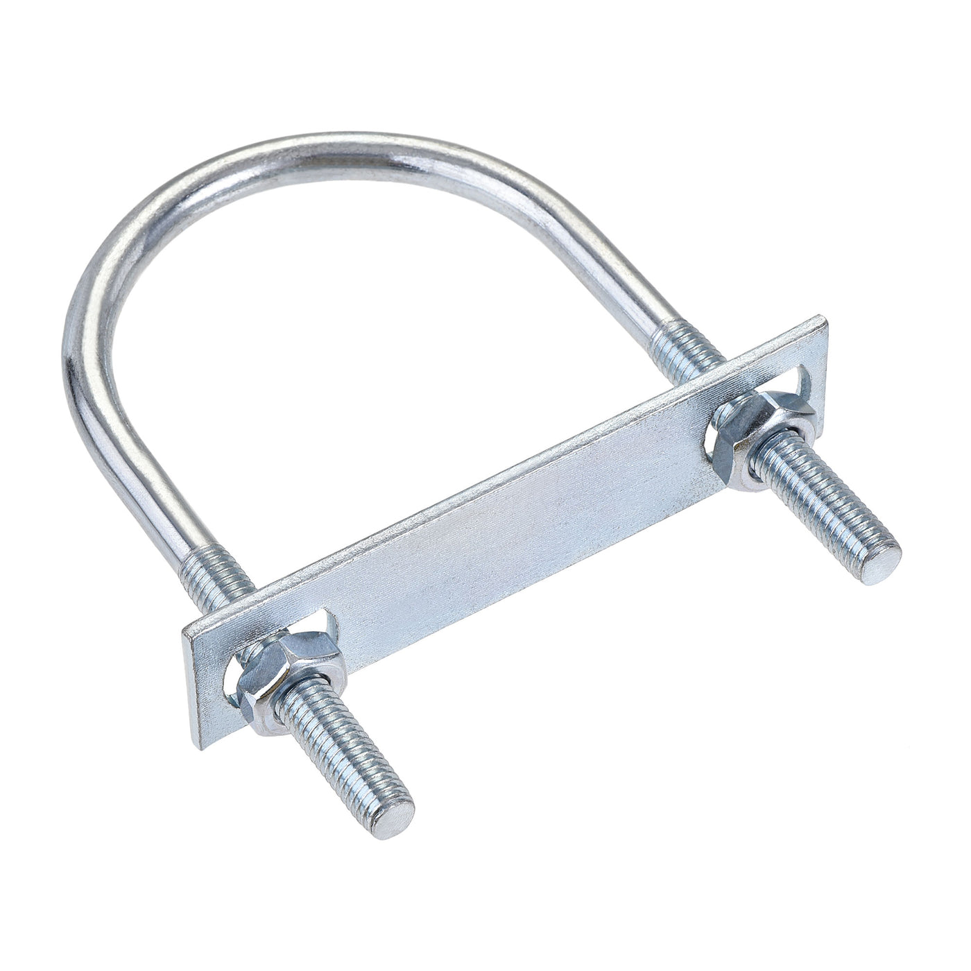 Harfington Round U-Bolt 63mm Inner Width 110mm Length Steel M8 with Nut Plate 1 Set