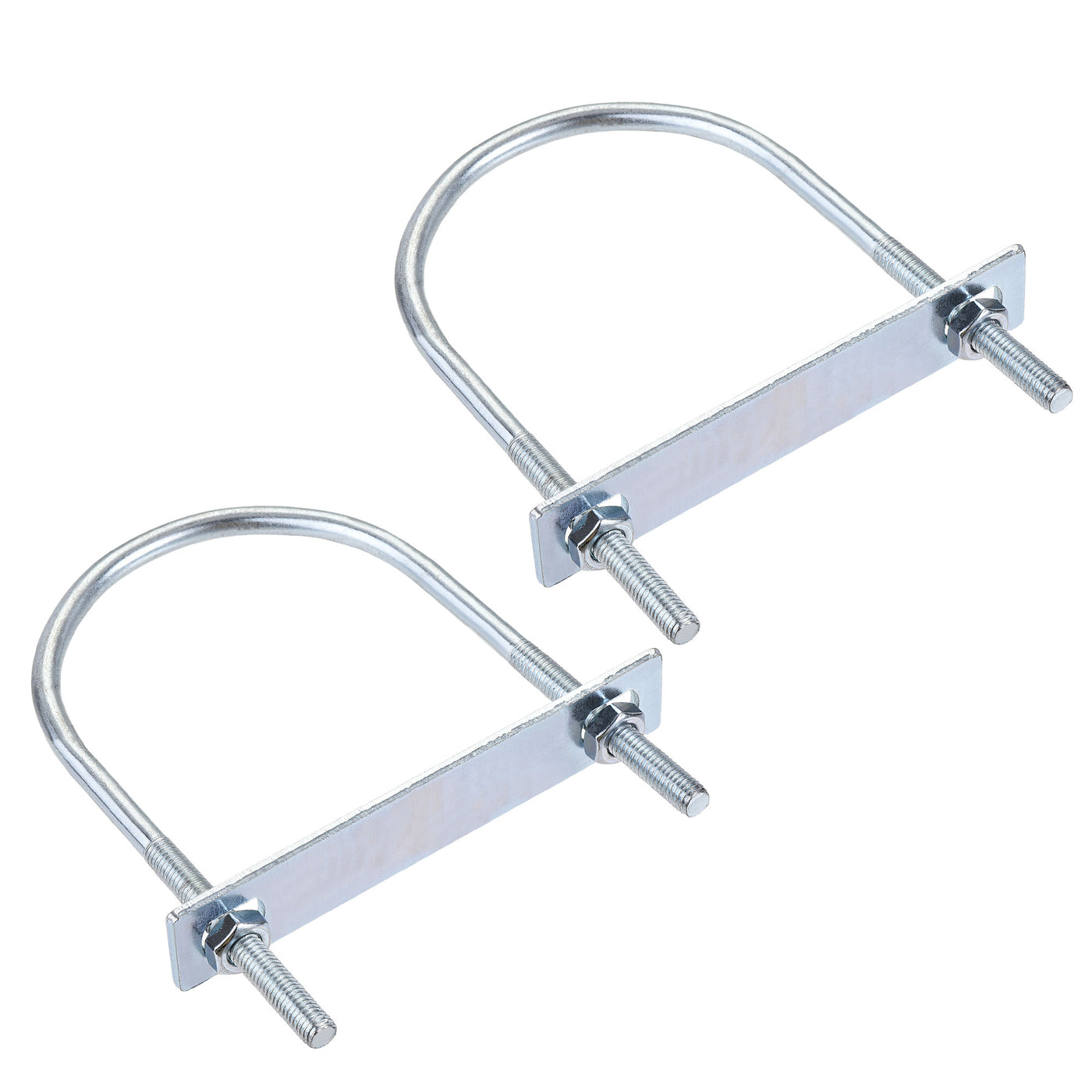 Harfington Round U-Bolt 90mm Inner Width 150mm Length Steel M8 with Nut Plate 2 Sets