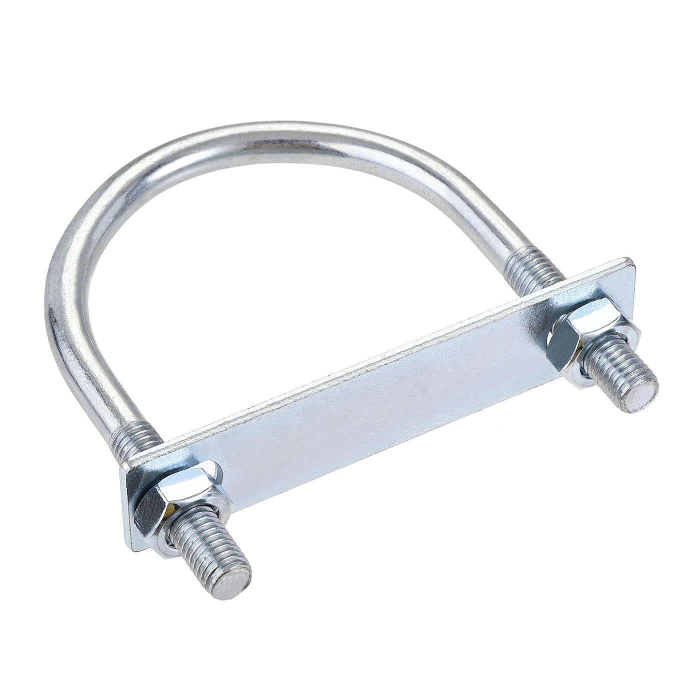 Harfington Round U-Bolt 77mm Inner Width 105mm Length Steel M10 with Nut Plate 1 Set