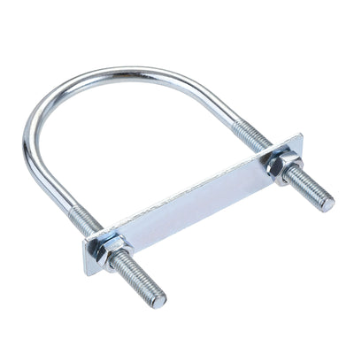 Harfington Round U-Bolt 90mm Inner Width 150mm Length Steel M10 with Nut Plate 1 Set