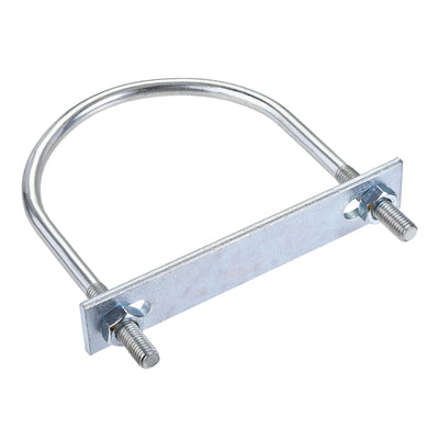 Harfington Round U-Bolt 120mm Inner Width 160mm Length Steel M10 with Nut Plate 1 Set