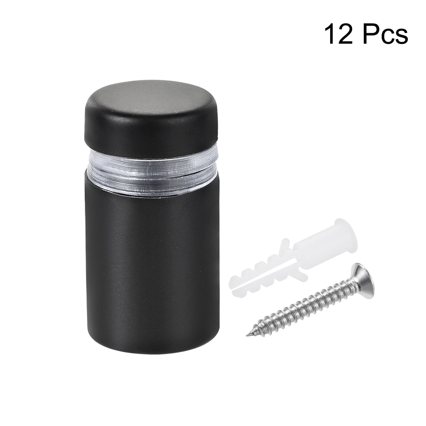 Harfington 1/2" Dia. x 7/8"(12x22mm) Standoff Screws Wall Mount Sign Holders Acrylic Glass Nails with Accessories 12pcs