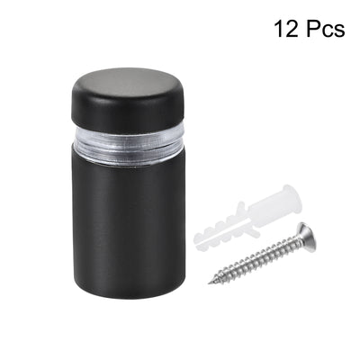 Harfington 1/2" Dia. x 7/8"(12x22mm) Standoff Screws Wall Mount Sign Holders Acrylic Glass Nails with Accessories 12pcs