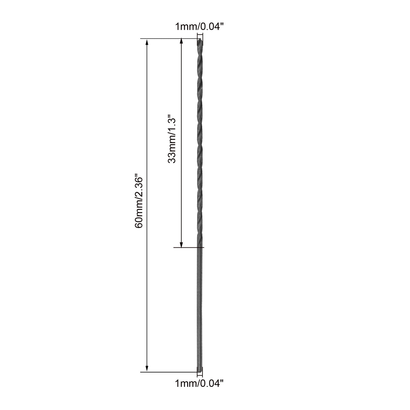 Harfington High Speed Steel Lengthen Straight Shank Twist Drill Bit Fully Ground