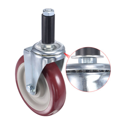 Harfington Swivel Expanding Stem Caster Diameter Capacity, for Kitchen Prep Tables, PVC