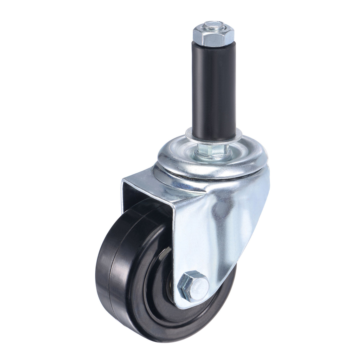 Harfington Swivel Expanding Stem Caster for Kitchen Prep Tables, Rubber