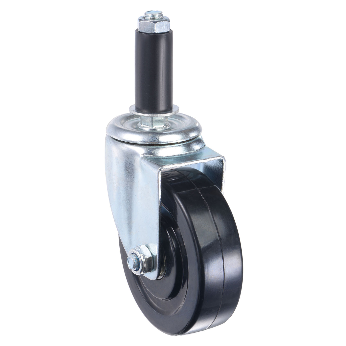Harfington Swivel Expanding Stem Caster for Kitchen Prep Tables, Rubber