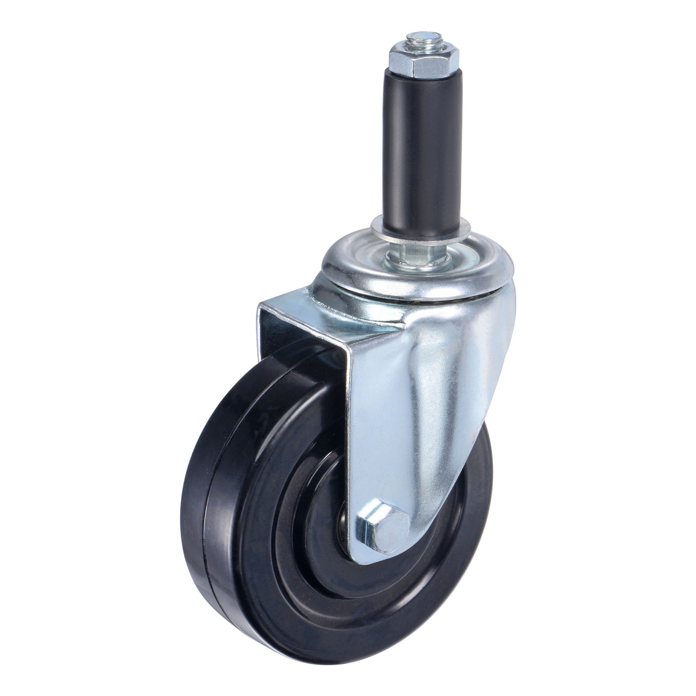 Harfington Swivel Expanding Stem Caster for Kitchen Prep Tables, Rubber