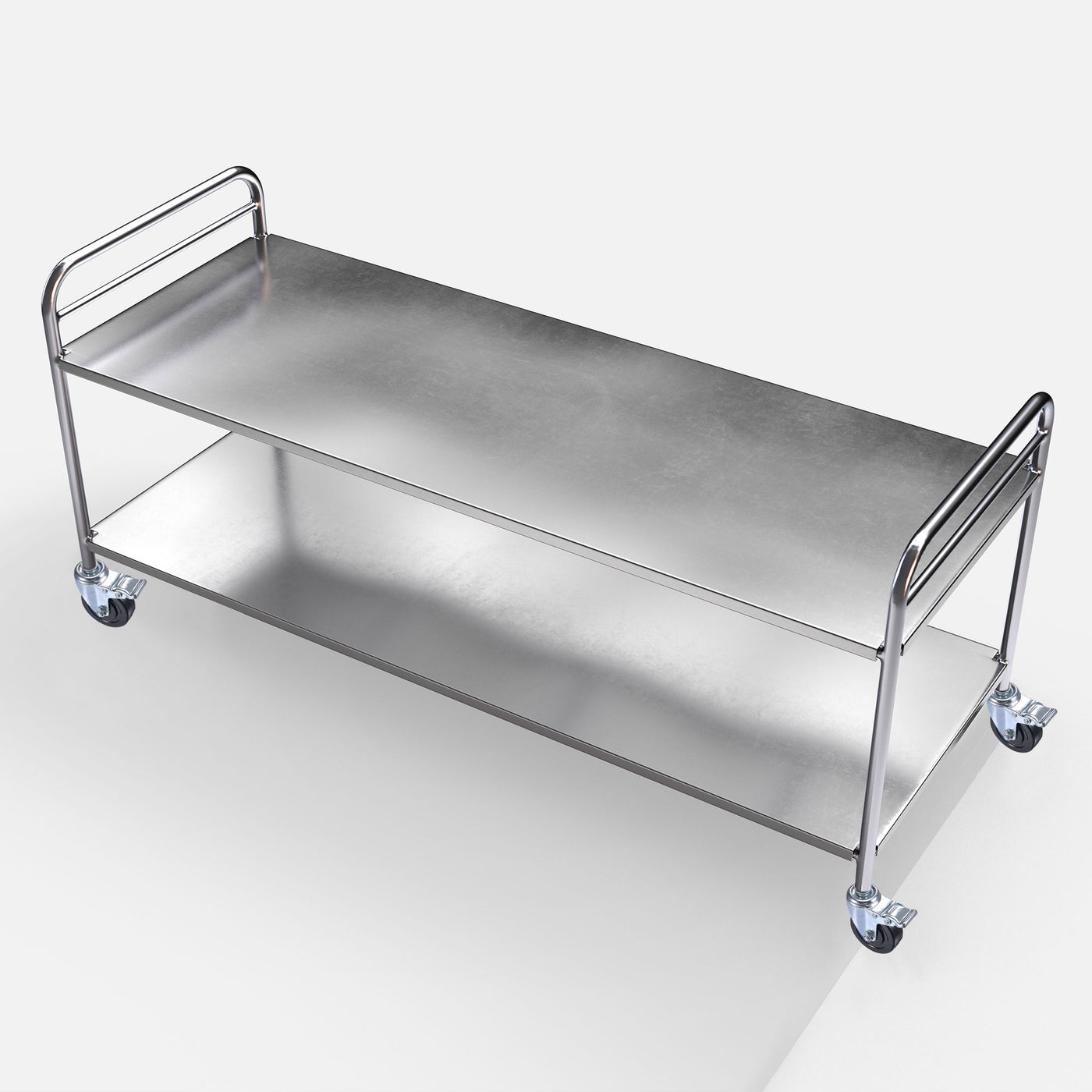 Harfington Swivel Expanding Stem Caster with Brake for Kitchen Prep Tables, Rubber