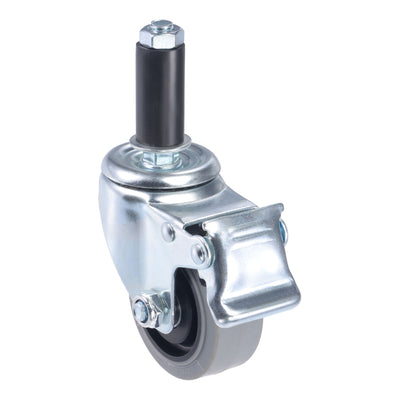 Harfington Swivel Expanding Stem Caster Anti-static with Brake for Kitchen Prep Tables, TPR