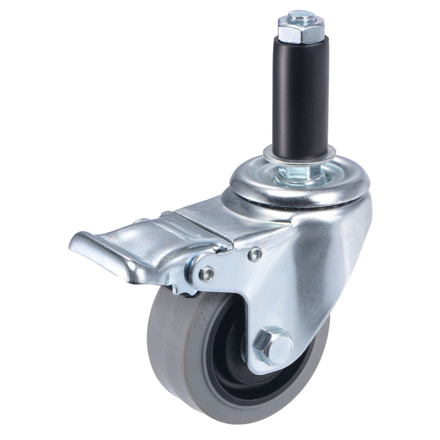 Harfington Swivel Expanding Stem Caster Anti-static with Brake for Kitchen Prep Tables, TPR
