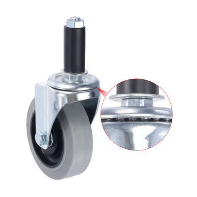 Harfington Swivel Expanding Stem Caster Anti-static for Kitchen Prep Tables, TPR