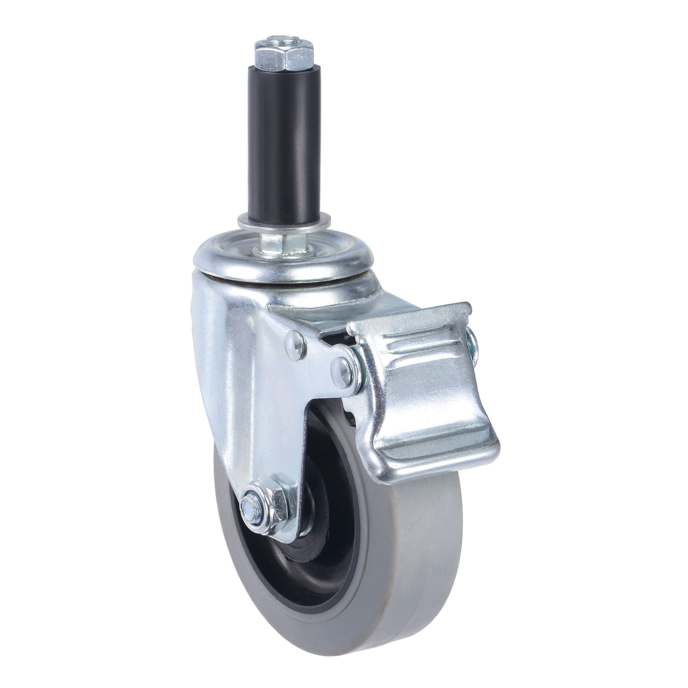 Harfington Swivel Expanding Stem Caster Anti-static with Brake for Kitchen Prep Tables, TPR