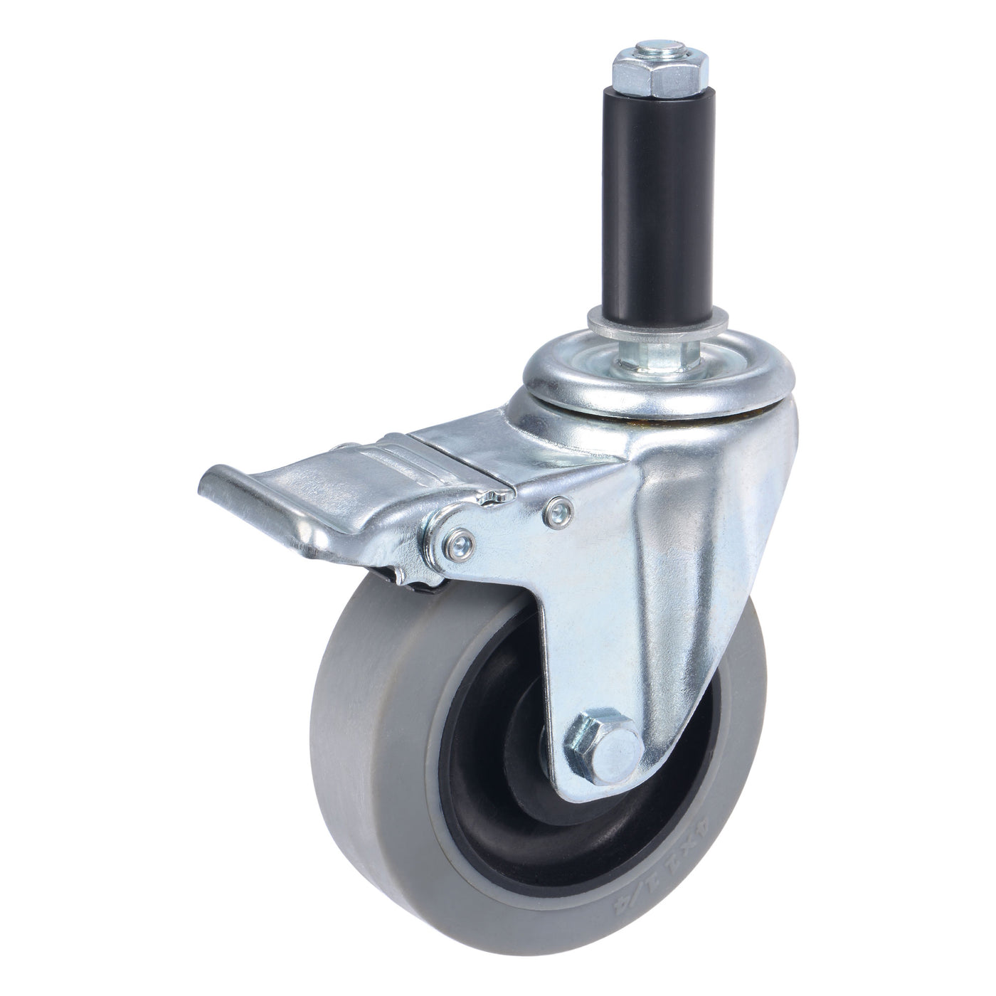 Harfington Swivel Expanding Stem Caster Anti-static with Brake for Kitchen Prep Tables, TPR