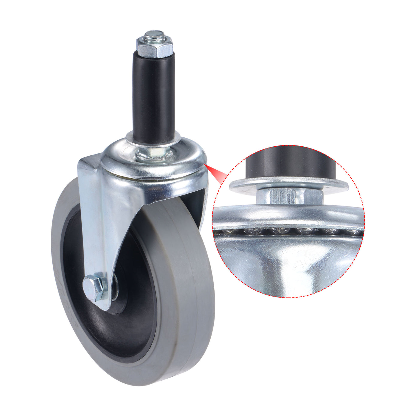 Harfington Swivel Expanding Stem Caster Anti-static for Kitchen Prep Tables, TPR