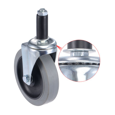 Harfington Swivel Expanding Stem Caster Anti-static for Kitchen Prep Tables, TPR