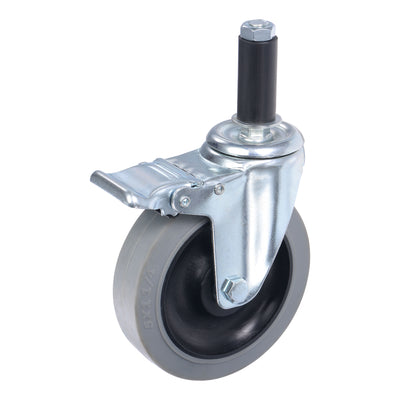 Harfington Swivel Expanding Stem Caster Anti-static with Brake for Kitchen Prep Tables, TPR