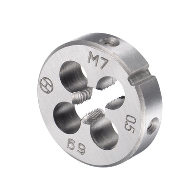 Harfington M7 x 0.5mm Metric Tap and Die Set HSS Machine Thread Tap with Round Die