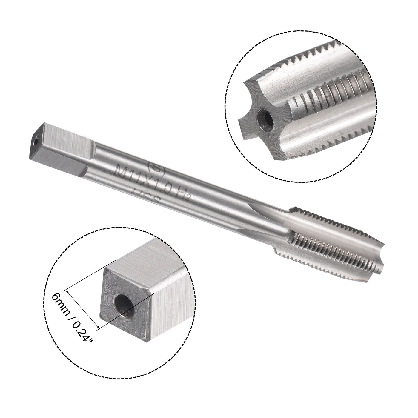 Harfington M11 x 1mm Metric Tap and Die Set HSS Machine Thread Tap with Round Die