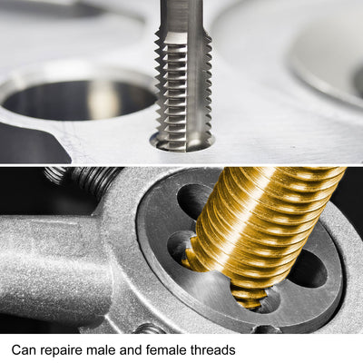 Harfington M11 x 1mm Metric Tap and Die Set HSS Machine Thread Tap with Round Die