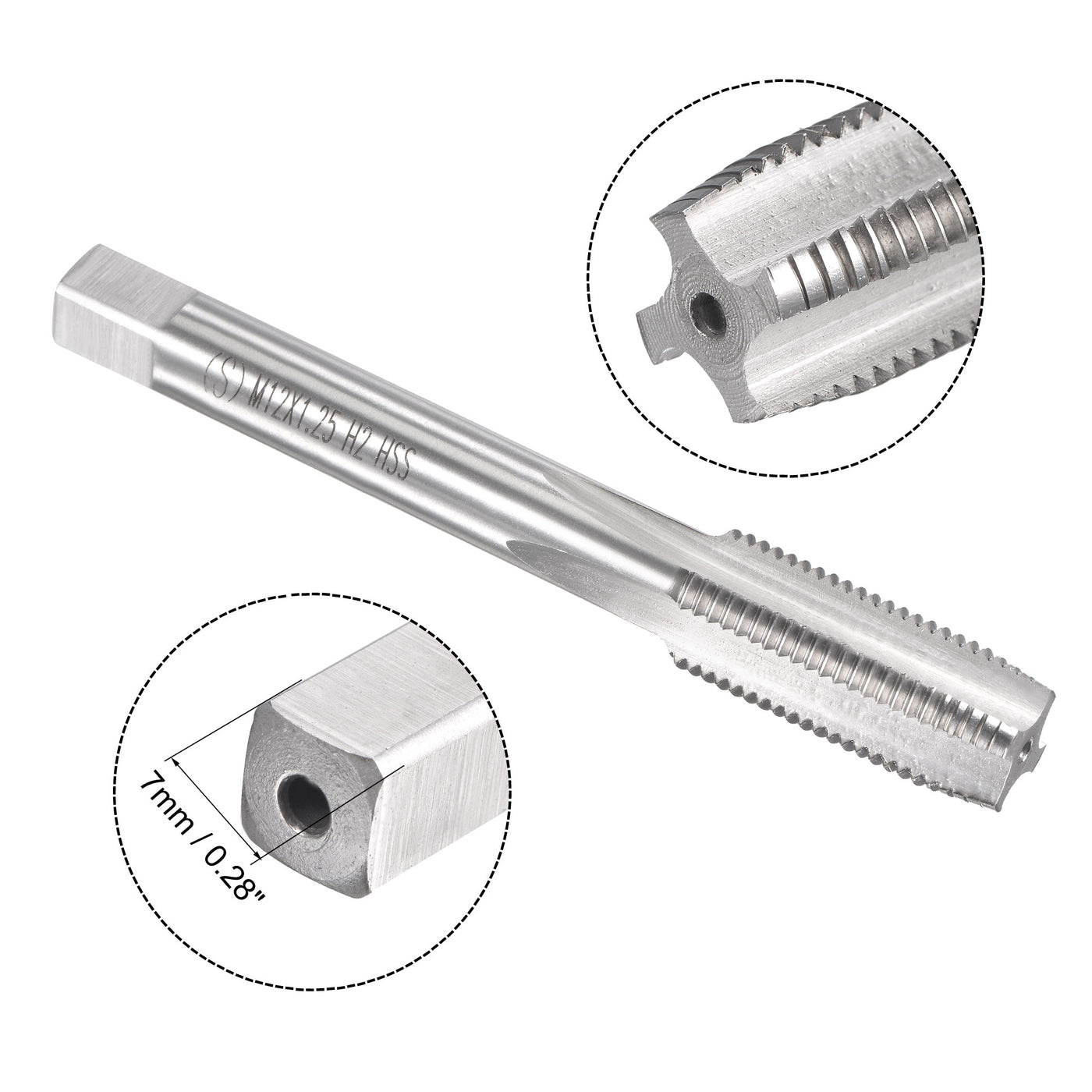 Harfington M12 x 1.25mm Metric Tap and Die Set HSS Machine Thread Tap with Round Die
