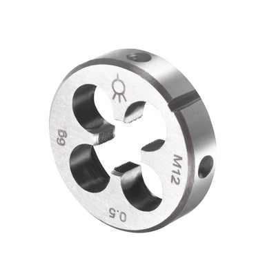 Harfington M12 x 0.5mm Metric Tap and Die Set HSS Machine Thread Tap with Round Die