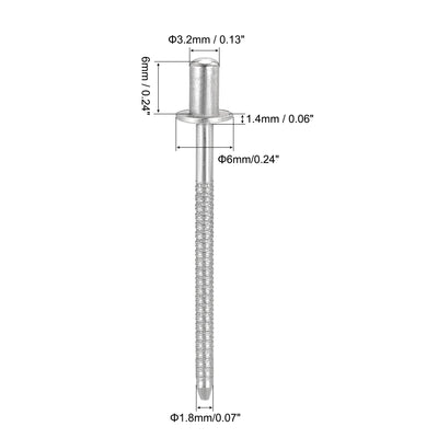 Harfington 304 Stainless Steel Blind Rivets  Pull Rivets Core Decoration Rivets Diameter