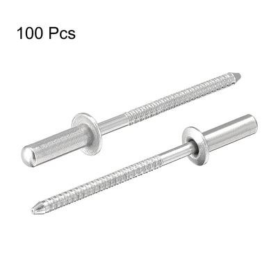Harfington Blind Rivets 304 Stainless Steel 3.2mm Diameter 10mm Grip Length 100pcs