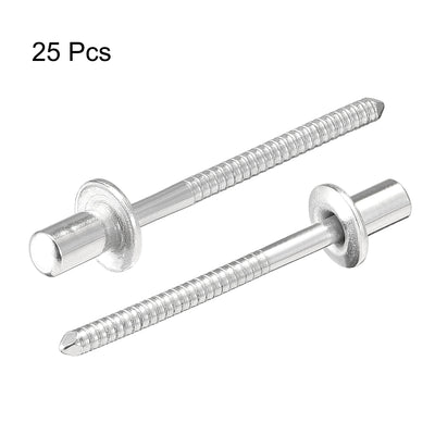 Harfington Blind Rivets 304 Stainless Steel 4mm Diameter 7mm Grip Length 25pcs