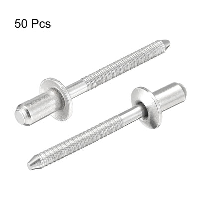 Harfington Blind Rivets, 304 Stainless Steel Pull Rivets Core Decoration Rivets Diameter Length