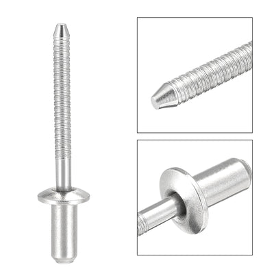 Harfington Blind Rivets 304 Stainless Steel Diameter Grip Length Pull Rivets Core Decoration