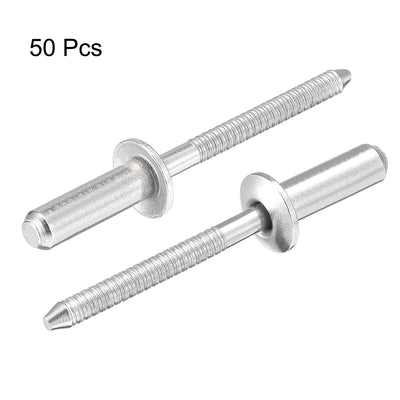 Harfington Blind Rivets, 304 Stainless Steel Pull Rivets Core Decoration Rivets Diameter Length