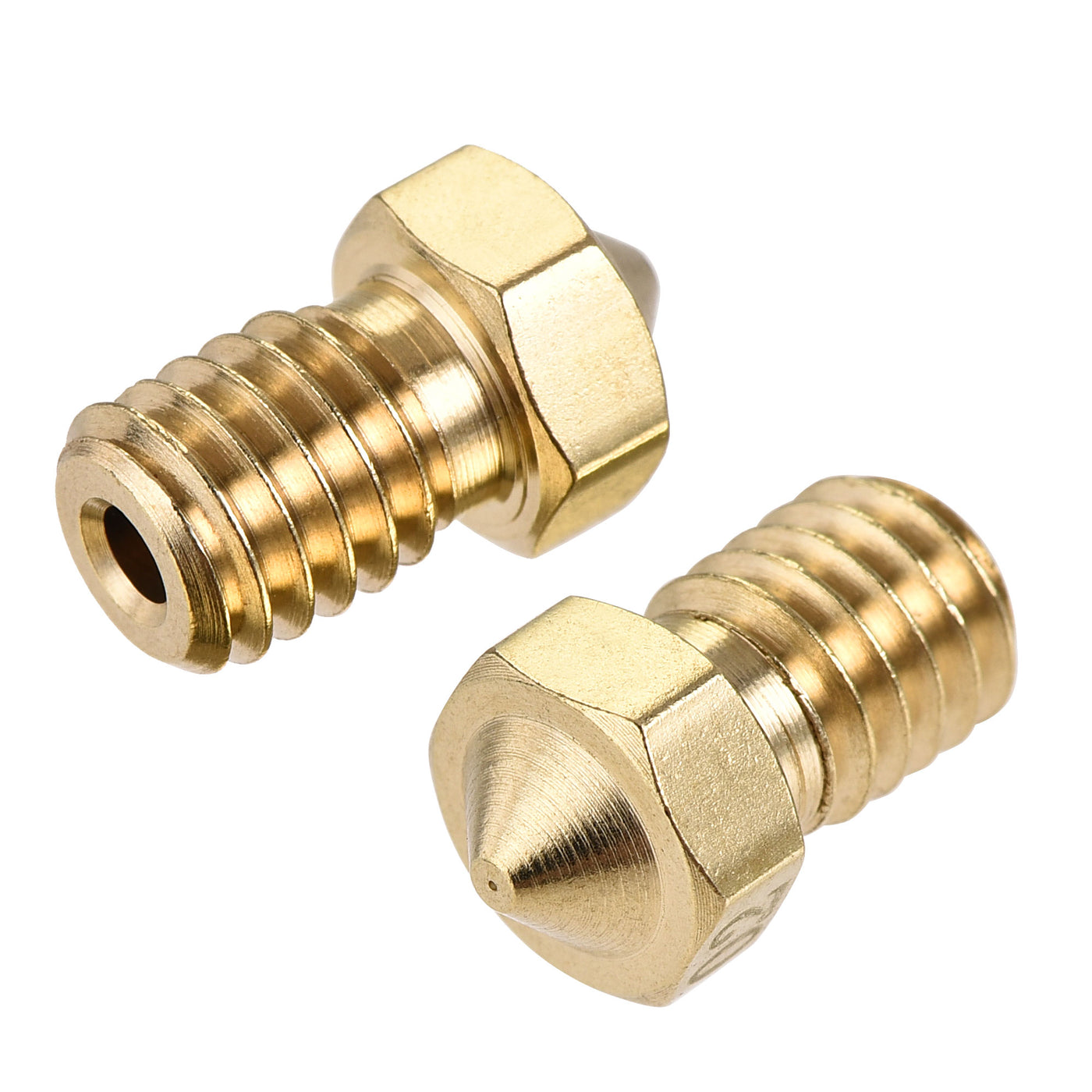 Harfington 0.2mm 3D Printer Nozzle, 14pcs M6 Thread for V5 V6 1.75mm Extruder Print, Brass
