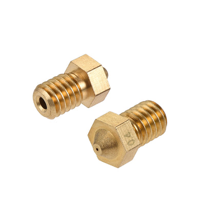 Harfington 0.4mm 3D Printer Nozzle, 30pcs M6 Thread for V5 V6 1.75mm Extruder Print, Brass