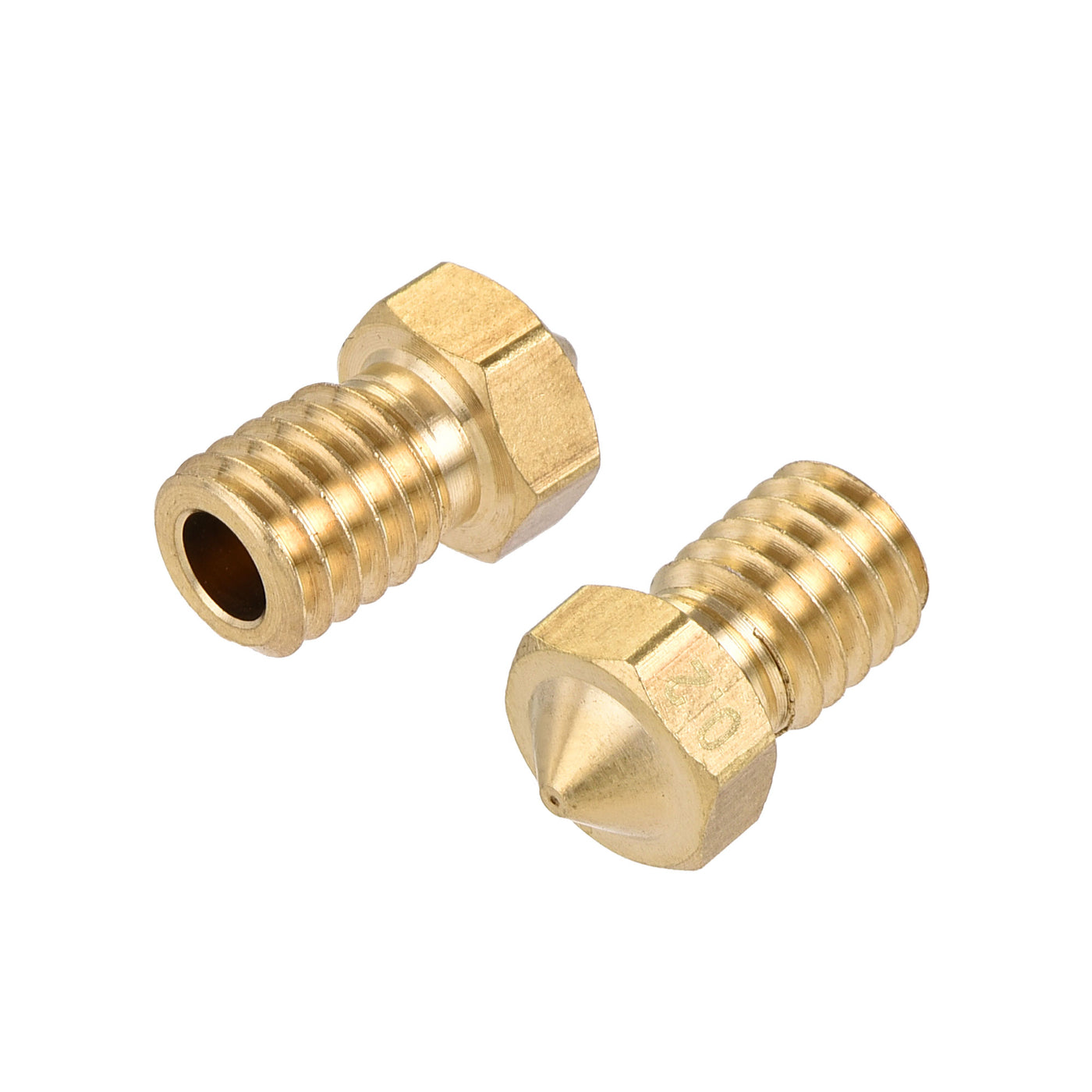 Harfington 0.2mm 3D Printer Nozzle, 14pcs M6 Thread for V5 V6 3mm Extruder Print, Brass