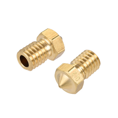 Harfington 0.2mm 3D Printer Nozzle, 14pcs M6 Thread for V5 V6 3mm Extruder Print, Brass