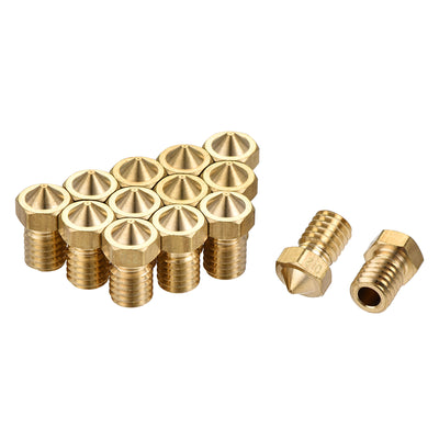 Harfington 0.2mm 3D Printer Nozzle, 14pcs M6 Thread for V5 V6 3mm Extruder Print, Brass