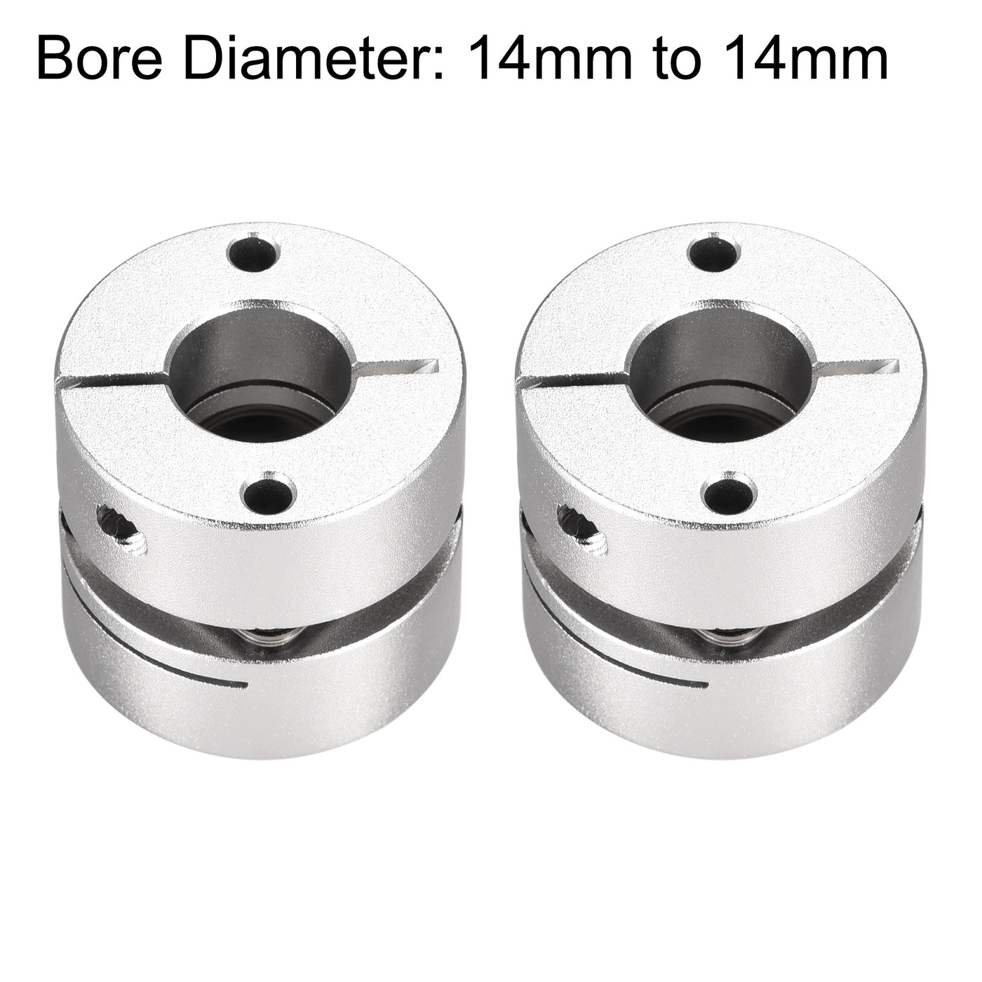Harfington 14mm to 14mm Bore One Diaphragm Motor Wheel Flexible Coupling Joint