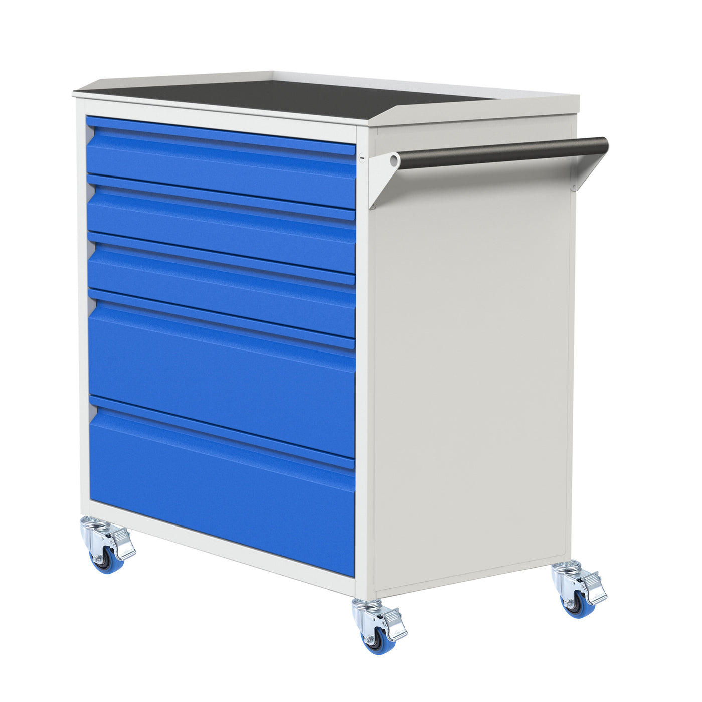 Harfington Swivel Stem Caster with Brake 3" Diameter 154Lbs Load Capacity, for Workbench, TPR, Blue, Pack of 4