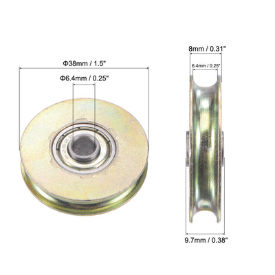 Harfington Sliding Door Roller U Groove Bearing Steel