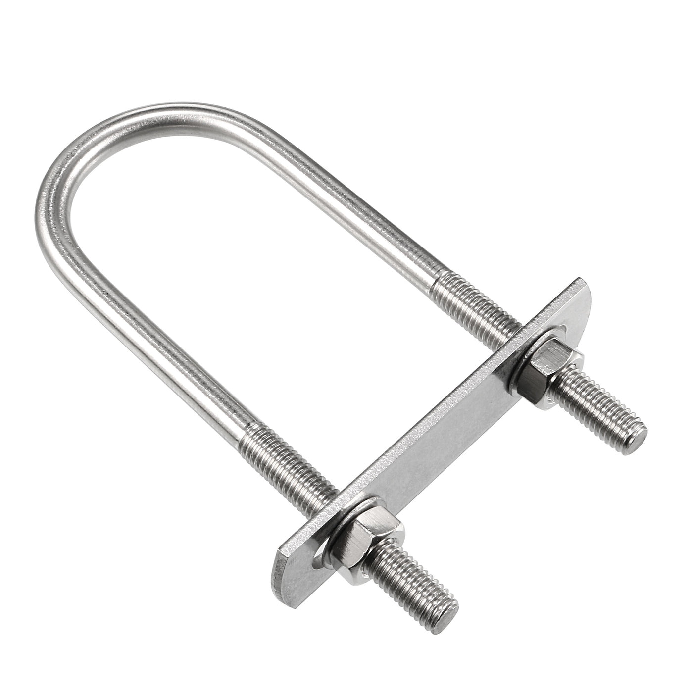 Harfington Round U-Bolt M8x44mmx129mm 304 Stainless Steel with Nut Plate Washer