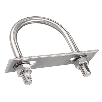 Harfington Round U-Bolt M10x62mmx94mm 304 Stainless Steel with Nut Plate Washer