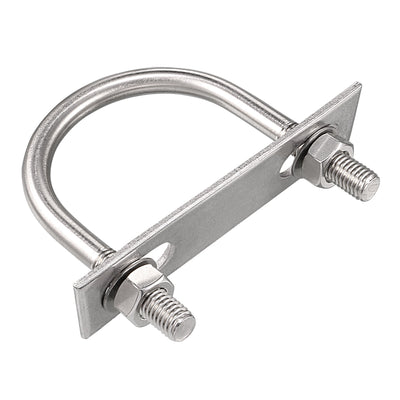 Harfington Round U-Bolt M10x62mmx94mm 304 Stainless Steel with Nut Plate Washer