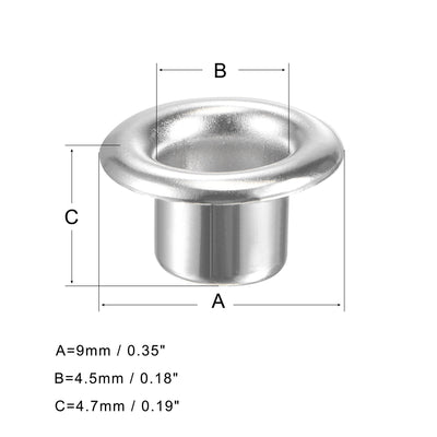 Harfington Grommets Eyelets with Washers Kit, Copper Grommet for DIY