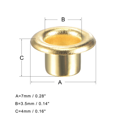 Harfington Grommets Eyelets with Washers Kit, Copper Grommet for Craft or Hats
